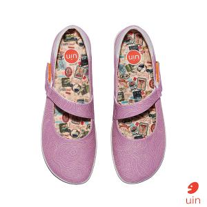 uin 西班牙原創設計 女鞋 帆布鞋 懶人鞋 伊利特3丁香紫素色休閒鞋W1620753