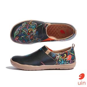 uin 西班牙原創設計 女鞋 懶人鞋 樂褔鞋 彩壺彩繪休閒鞋W1010349