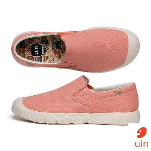 uin 西班牙原創設計 女鞋 懶人鞋 卡迪斯珊瑚粉彩繪休閒鞋W1490124