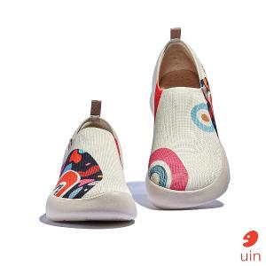 uin 西班牙原創設計 女鞋 帆布鞋 懶人鞋 甜甜圈彩繪休閒鞋W1010775