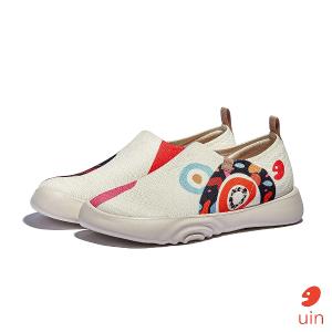 uin 西班牙原創設計 女鞋 帆布鞋 懶人鞋 甜甜圈彩繪休閒鞋W1010775