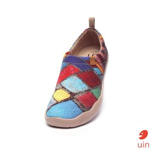 uin 西班牙原創設計 女鞋 帆布鞋 懶人鞋 時間遺產彩繪休閒鞋91012006
