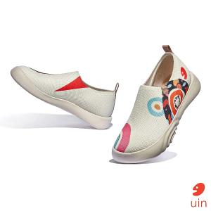 uin 西班牙原創設計 女鞋 帆布鞋 懶人鞋 甜甜圈彩繪休閒鞋W1010775