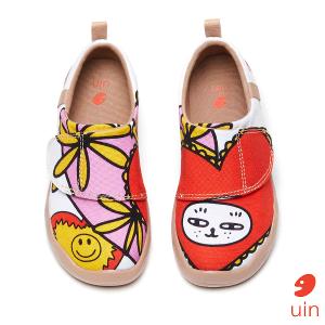 uin 西班牙原創設計 童鞋 黏帶 帆布鞋 甜酷貓咪彩繪休閒鞋K1010012