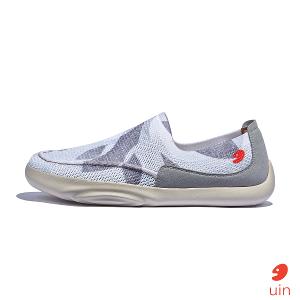 uin 西班牙原創設計 男鞋 帆布鞋 懶人鞋 樂褔鞋 冬日之海彩繪休閒鞋M1950410