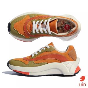 uin 西班牙原創設計 女鞋 運動鞋 塞維利亞2橘綠彩繪休閒鞋W1880496