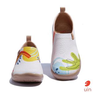 uin 西班牙原創設計 女鞋 帆布鞋 懶人鞋 山野彩虹彩繪休閒鞋W1010617