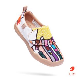 uin 西班牙原創設計 童鞋 黏帶 帆布鞋 鋼琴手彩繪休閒鞋K1109146