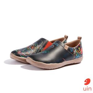 uin 西班牙原創設計 女鞋 懶人鞋 樂褔鞋 彩壺彩繪休閒鞋W1010349