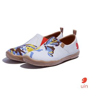 uin 西班牙原創設計 女鞋 帆布鞋 懶人鞋 蝶舞郁香彩繪休閒鞋W1010586