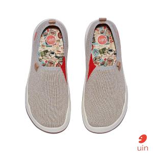 uin 西班牙原創設計 女鞋 帆布鞋 懶人鞋 托萊多8蔥厥灰素色休閒鞋W1700801