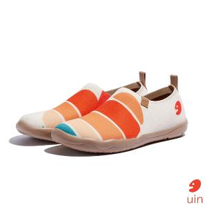 uin 西班牙原創設計 女鞋 帆布鞋 懶人鞋 愛意拼湊彩繪休閒鞋W1010572