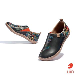 uin 西班牙原創設計 女鞋 懶人鞋 樂褔鞋 彩壺彩繪休閒鞋W1010349