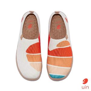 uin 西班牙原創設計 女鞋 帆布鞋 懶人鞋 愛意拼湊彩繪休閒鞋W1010572