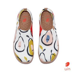 uin西班牙原創設計 女鞋 帆布鞋 懶人鞋 小香梨彩繪休閒鞋W1010578