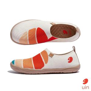 uin 西班牙原創設計 女鞋 帆布鞋 懶人鞋 愛意拼湊彩繪休閒鞋W1010572