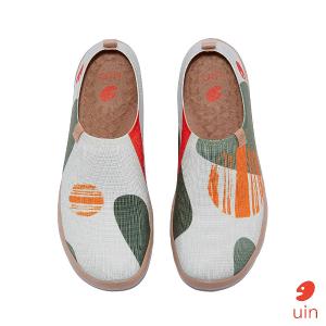 uin 西班牙原創設計 女鞋 帆布鞋 懶人鞋 綠意蔓延彩繪休閒鞋W1010569