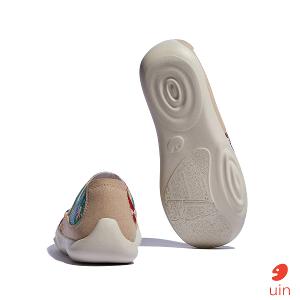 uin 西班牙原創設計 女鞋 帆布鞋 懶人鞋 樂褔鞋 彩色洋流彩繪休閒鞋W1950638