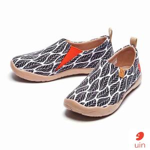 uin 西班牙原創設計 女鞋 帆布鞋 懶人鞋 樹影彩繪休閒鞋91012012