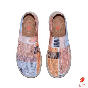 uin 西班牙原創設計 女鞋 帆布鞋 懶人鞋 樂褔鞋 日落之海彩繪休閒鞋W1950639