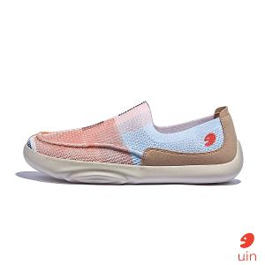 uin 西班牙原創設計 女鞋 帆布鞋 懶人鞋 樂褔鞋 日落之海彩繪休閒鞋W1950639