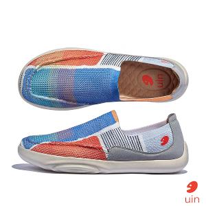 uin 西班牙原創設計 男鞋 帆布鞋 懶人鞋 樂褔鞋 日出之海彩繪休閒鞋M1950411