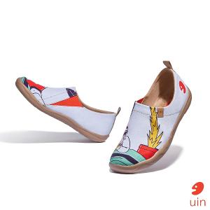 uin 西班牙原創設計 男鞋 帆布鞋 懶人鞋 休假中彩繪休閒鞋M1010374