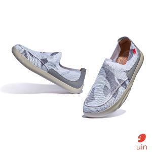 uin 西班牙原創設計 男鞋 帆布鞋 懶人鞋 樂褔鞋 冬日之海彩繪休閒鞋M1950410