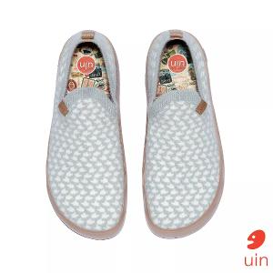 uin 西班牙原創設計 女鞋 懶人鞋 富埃特文圖拉1鷺白素色休閒鞋W1550449