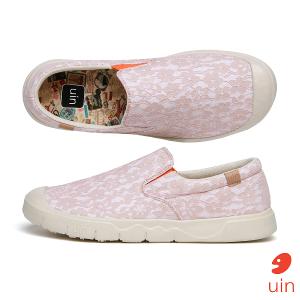 uin 西班牙原創設計 女鞋 懶人鞋 卡迪斯蕾絲復古紅彩繪閒女鞋W1490132