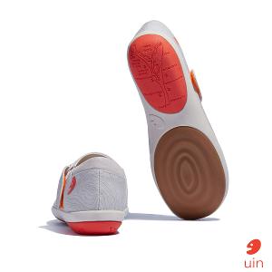 uin 西班牙原創設計 女鞋 帆布鞋 懶人鞋 伊利特3樺樹灰素色休閒鞋W1620754