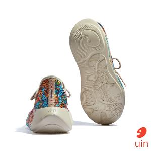 uin 西班牙原創設計 女鞋 運動鞋 聖塞巴斯蒂安2彩麟彩繪休閒鞋W1590516