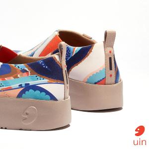 uin 西班牙原創設計 女鞋 懶人鞋 托萊多9色彩渦旋2彩繪休閒鞋W1710412
