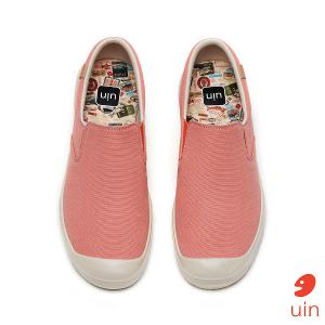 uin 西班牙原創設計 女鞋 懶人鞋 卡迪斯珊瑚粉彩繪休閒鞋W1490124