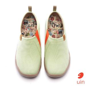 uin 西班牙原創設計 女鞋 帆布鞋 懶人鞋 托萊多素色淺綠休閒鞋W0101049