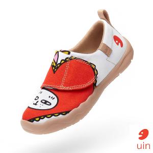 uin 西班牙原創設計 童鞋 黏帶 帆布鞋 甜酷貓咪彩繪休閒鞋K1010012
