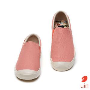 uin 西班牙原創設計 女鞋 懶人鞋 卡迪斯珊瑚粉彩繪休閒鞋W1490124
