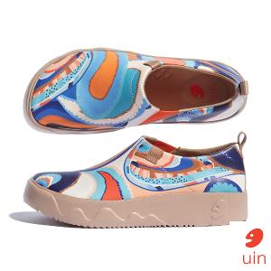 uin 西班牙原創設計 女鞋 懶人鞋 托萊多9色彩渦旋2彩繪休閒鞋W1710412