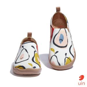 uin西班牙原創設計 女鞋 帆布鞋 懶人鞋 小香梨彩繪休閒鞋W1010578