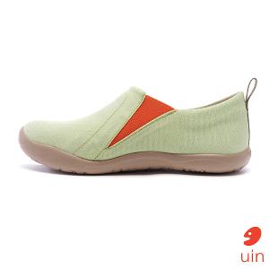 uin 西班牙原創設計 女鞋 帆布鞋 懶人鞋 托萊多素色淺綠休閒鞋W0101049