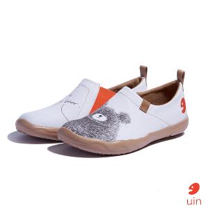 uin 西班牙原創設計 男鞋 帆布鞋 懶人鞋 守護熊彩繪休閒鞋M0101192