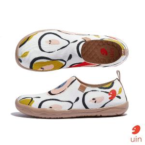 uin西班牙原創設計 女鞋 帆布鞋 懶人鞋 小香梨彩繪休閒鞋W1010578
