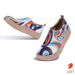 uin 西班牙原創設計 女鞋 懶人鞋 托萊多9色彩渦旋2彩繪休閒鞋W1710412