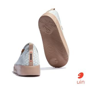 uin 西班牙原創設計 女鞋 懶人鞋 富埃特文圖拉1鷺白素色休閒鞋W1550449