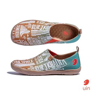 uin 西班牙原創設計 女鞋 帆布鞋 懶人鞋 相約迪拜彩繪休閒鞋W1010583