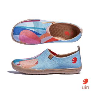 uin 西班牙原創設計 女鞋 帆布鞋 懶人鞋 夢幻鬱金香彩繪休閒鞋W1010588