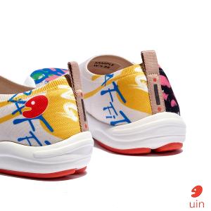 uin 西班牙原創設計 女鞋 帆布鞋 懶人鞋 塗鴉青春2彩繪休閒鞋W1700800