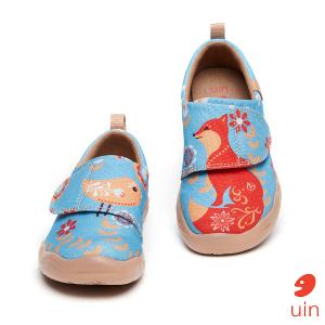 uin 西班牙原創設計  童鞋 黏帶 帆布鞋 初遇彩繪休閒鞋K1010009