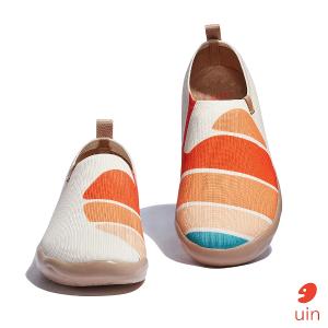 uin 西班牙原創設計 女鞋 帆布鞋 懶人鞋 愛意拼湊彩繪休閒鞋W1010572