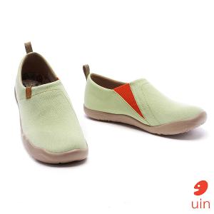 uin 西班牙原創設計 女鞋 帆布鞋 懶人鞋 托萊多素色淺綠休閒鞋W0101049